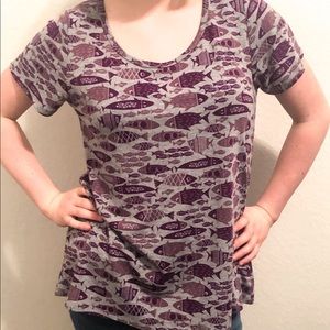EUC Lularoe Classic T - FISH (Sz small)